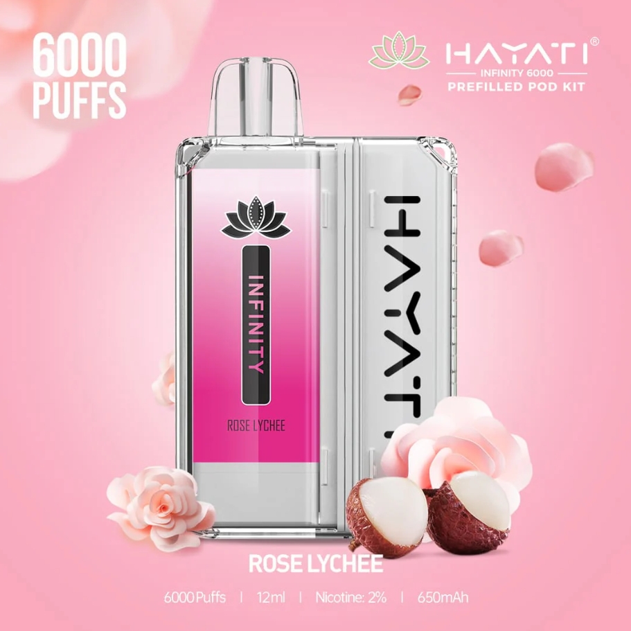 Hayati Infinity 6000 Pod Kit - Ruusulitsi: Suomalaista Eleganssia ja Voimaa Yhdessä Paketissa