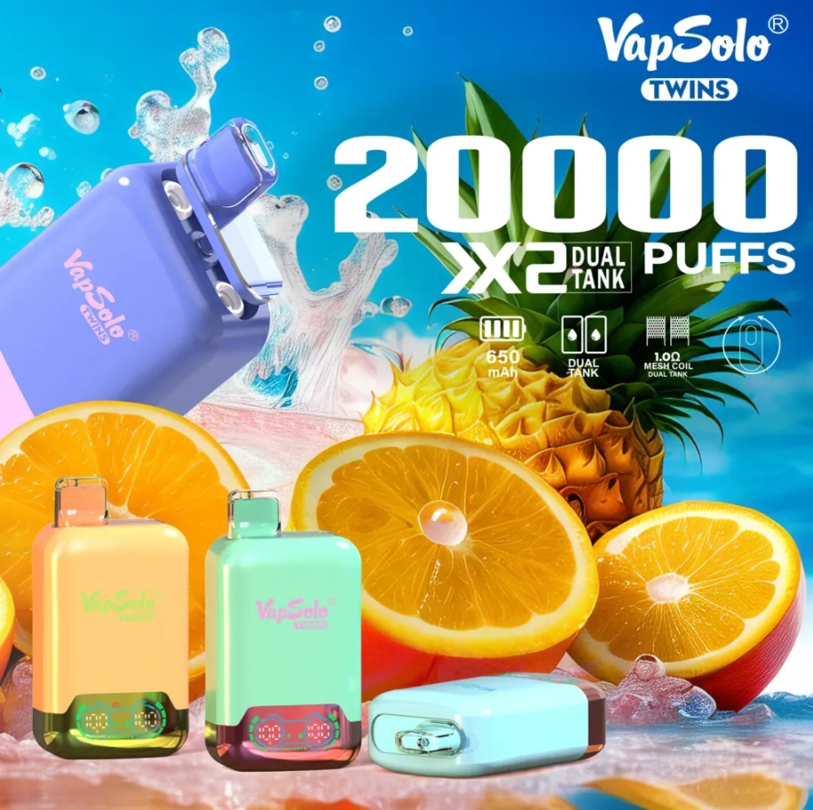 VapSolo TWINS 20000 - blue razz -limonadi ja sitruunalimetti: Vallankumouksellinen kertakäyttöinen vape modernille höyryttäjälle
