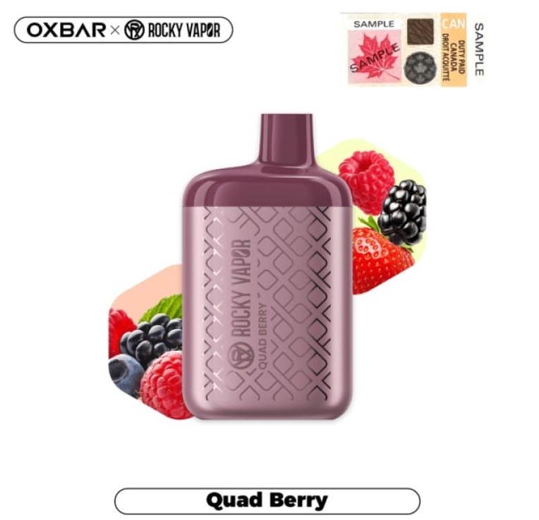 OXVA OXBAR 4500 Puffs Vape - Quad Marja: Raikas ja Kätevä Vaping-Kokemus