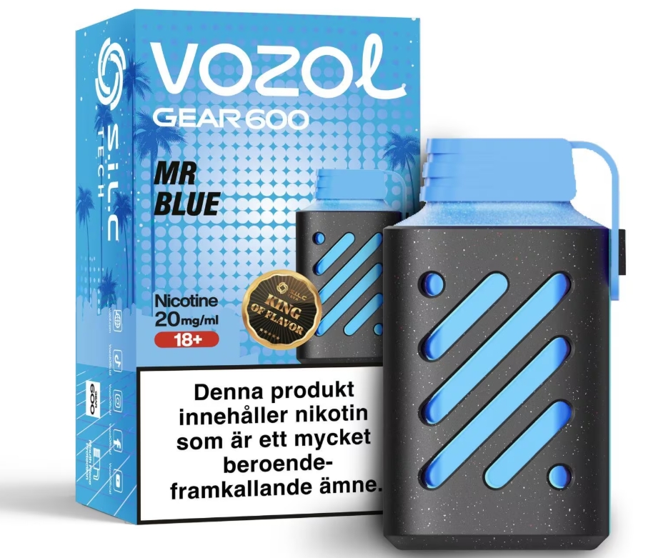 VOZOL GEAR 600 Puffs Vape - Herra Sininen: Suomen Luonnon Tyylikäs Henkäys